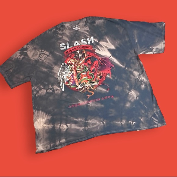 🎉HP🎉Originally NWOT SLASH T-Shirt in Black now Bleach Tie Dyed. Size Large. - Picture 3 of 7